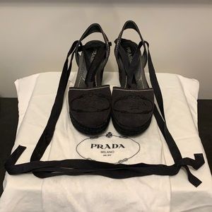 wrap around wedge sandals